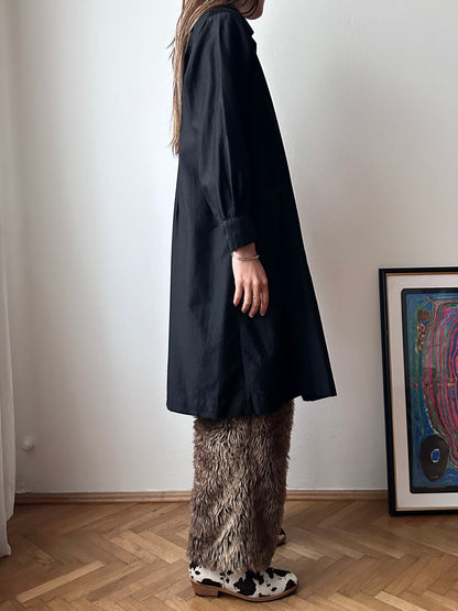 50-60s France light moleskin shirt jacket