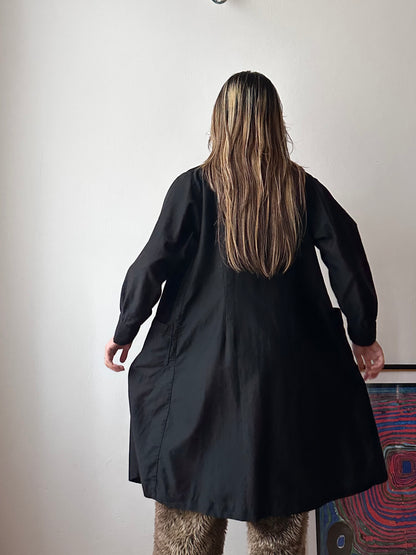 50-60s France light moleskin shirt jacket