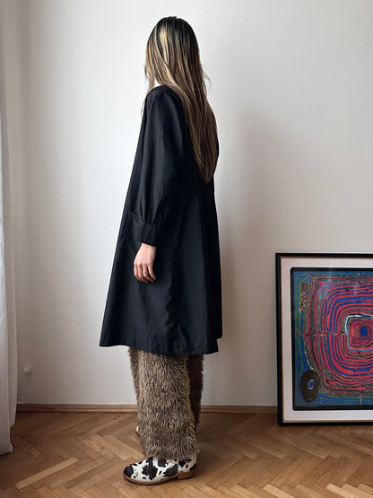 50-60s France light moleskin shirt jacket