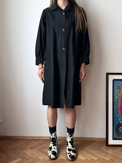 50-60s France light moleskin shirt jacket