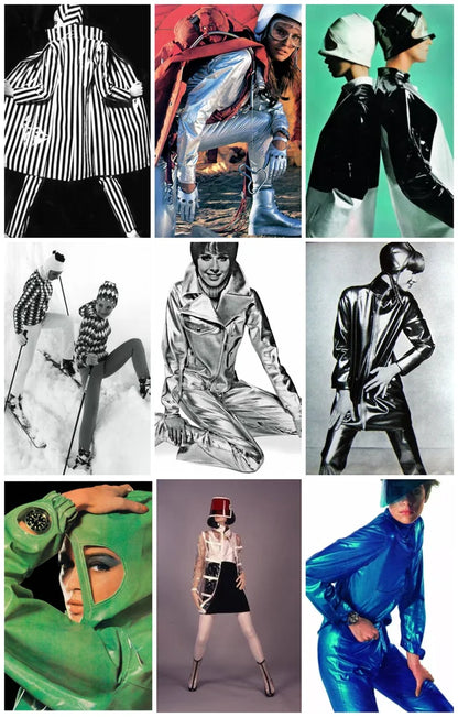 60-70s Michèle Rosier V de V nylon jumpsuit