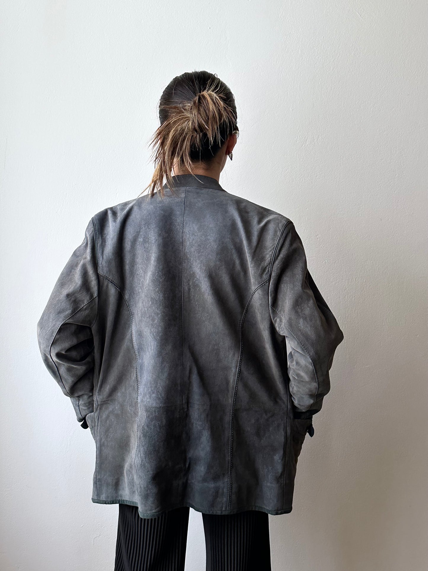 Tyrolean leather tailored jacket