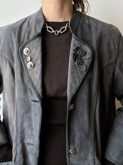 Tyrolean leather tailored jacket