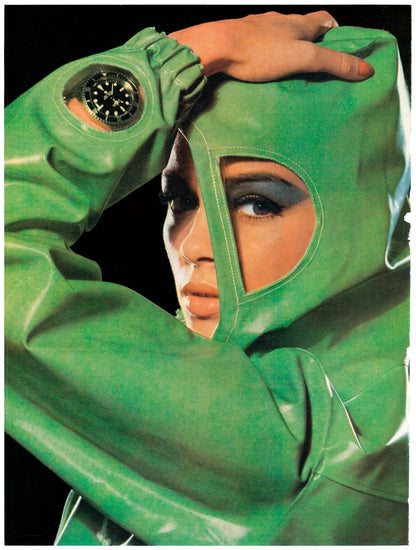 60-70s Michèle Rosier V de V nylon jumpsuit