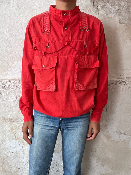 80s fade red