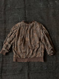 60s real fur leather smock