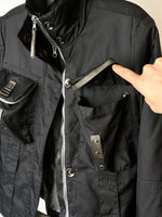 cyber black nylon jacket