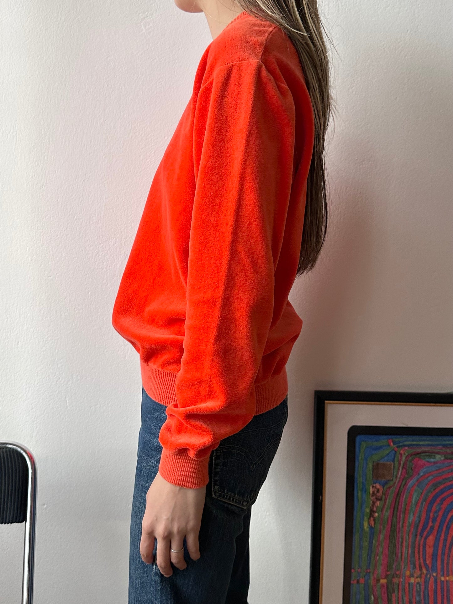 80s pierre cardin orange velours made in France