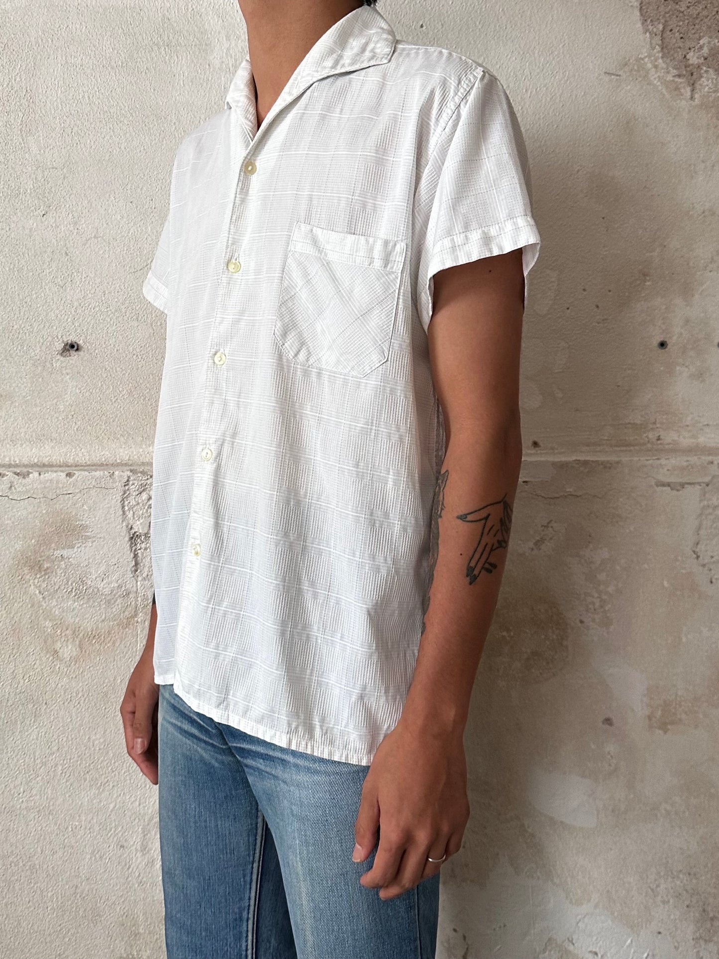 60s open collar shirt