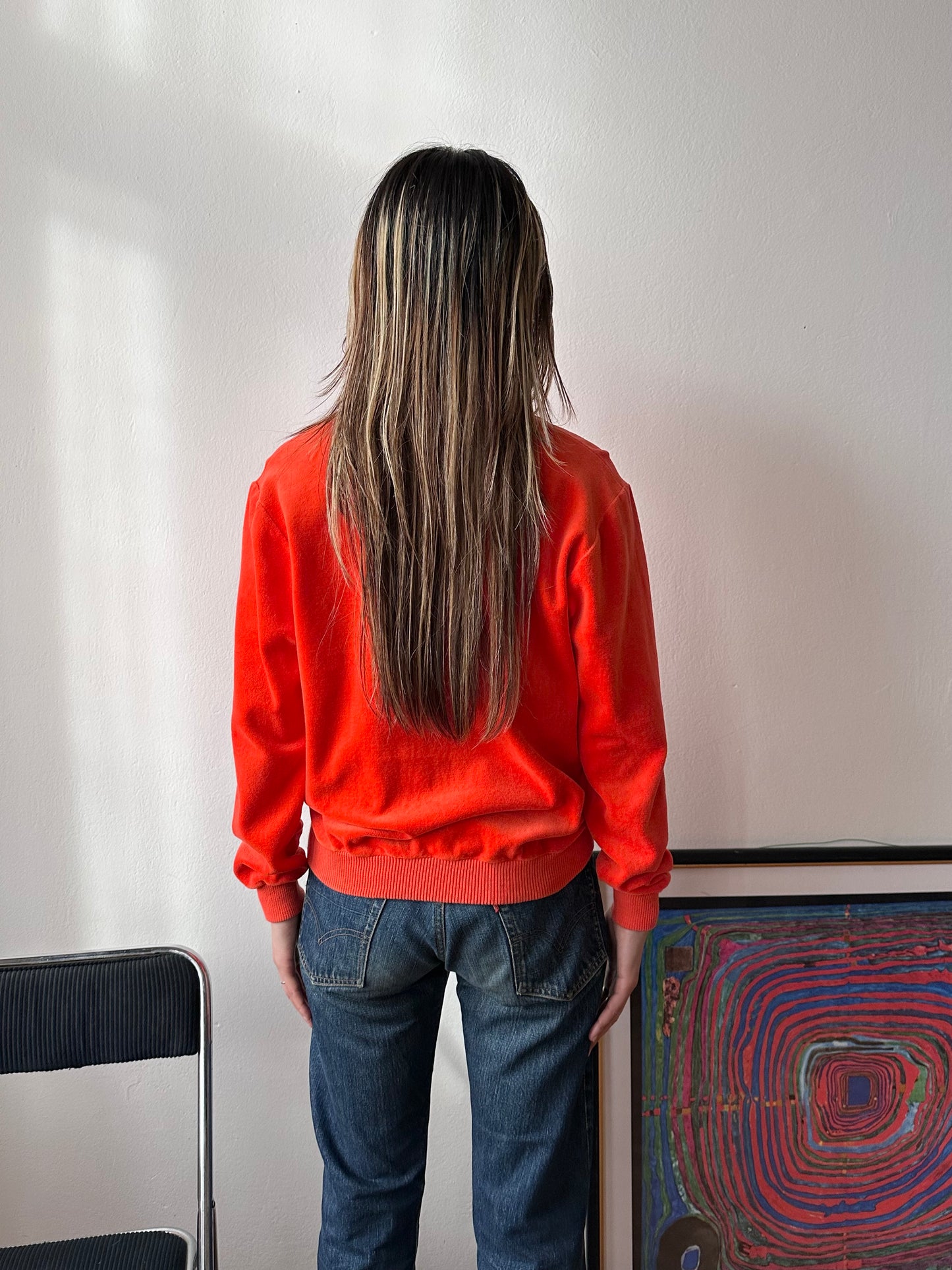 80s pierre cardin orange velours made in France