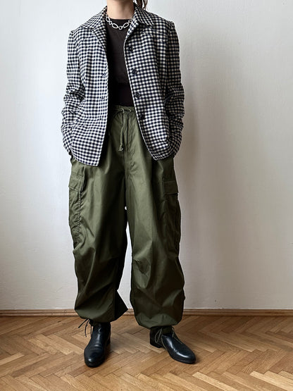 vintage gingham plaid jacket