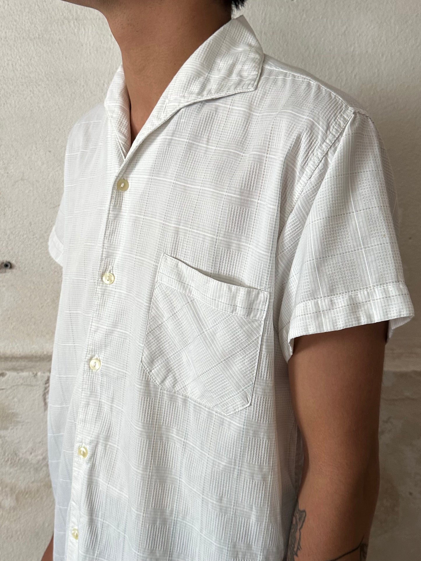 60s open collar shirt