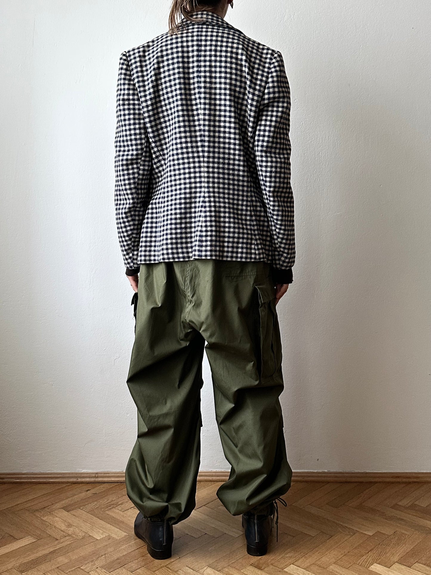 vintage gingham plaid jacket