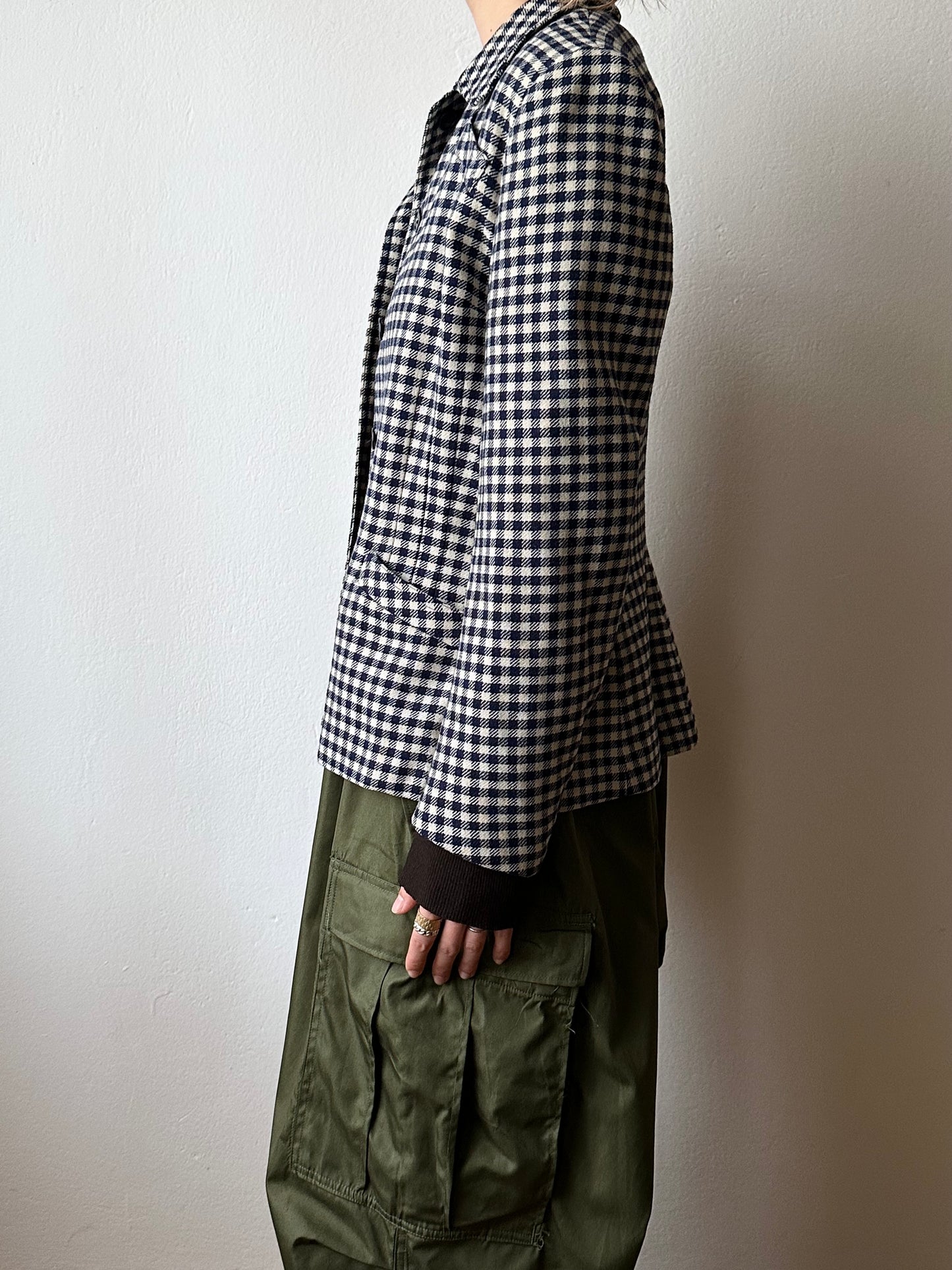 vintage gingham plaid jacket