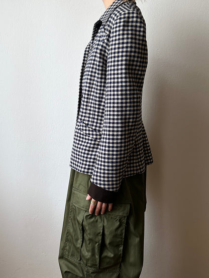 vintage gingham plaid jacket