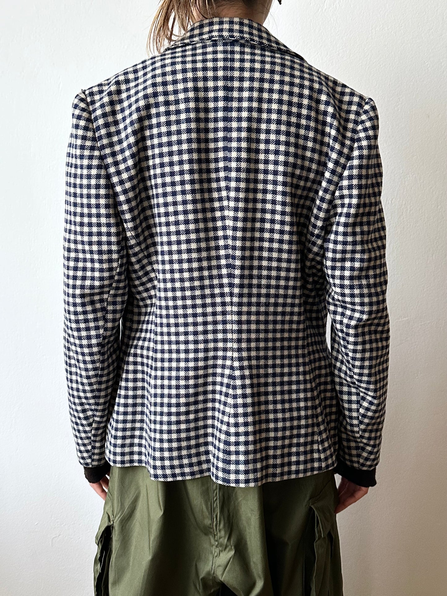 vintage gingham plaid jacket
