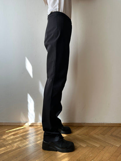 Black slit-zip trouser W29