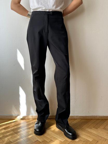 Black slit-zip trouser W29