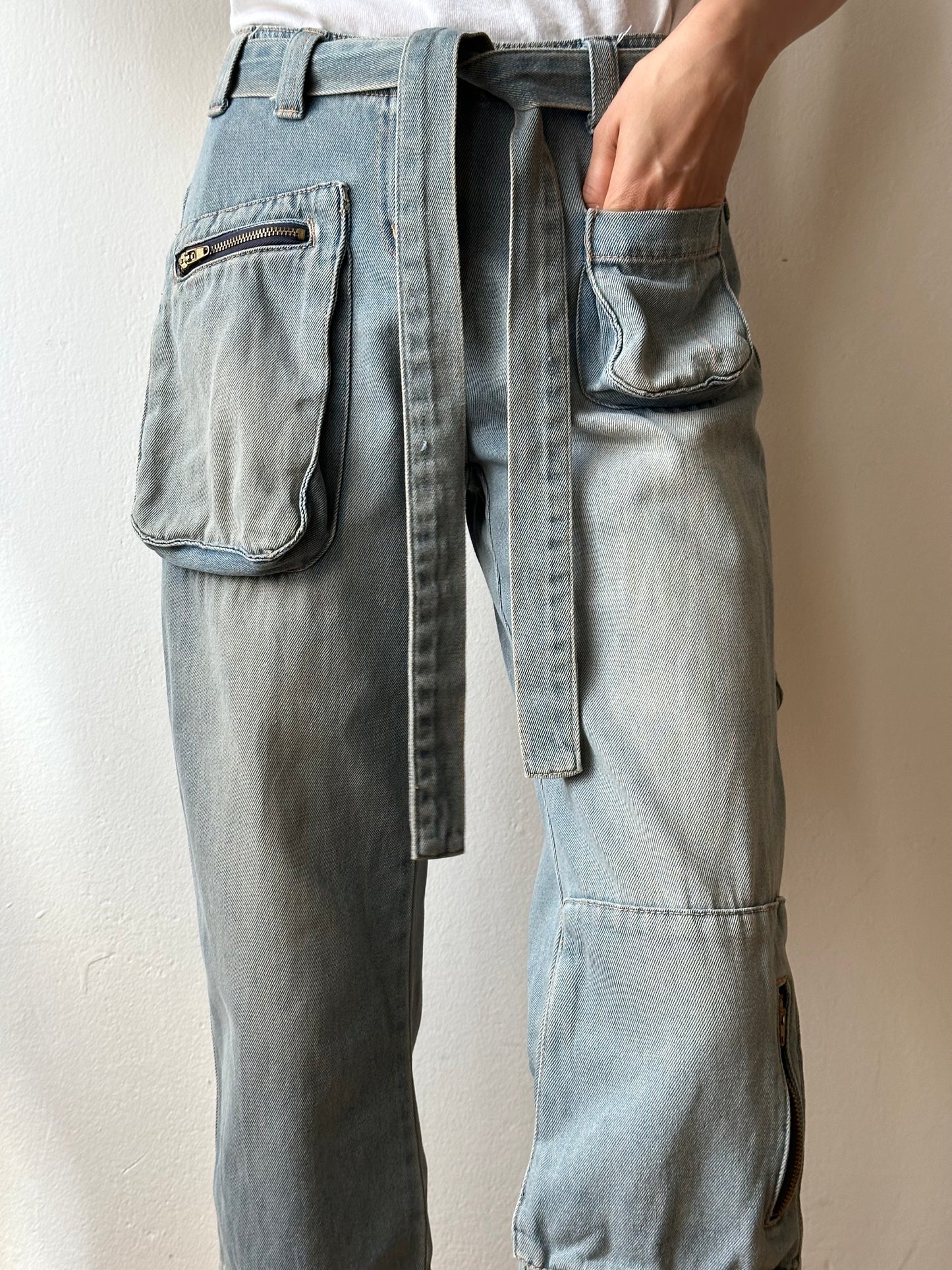 90s denim cropped pants W28