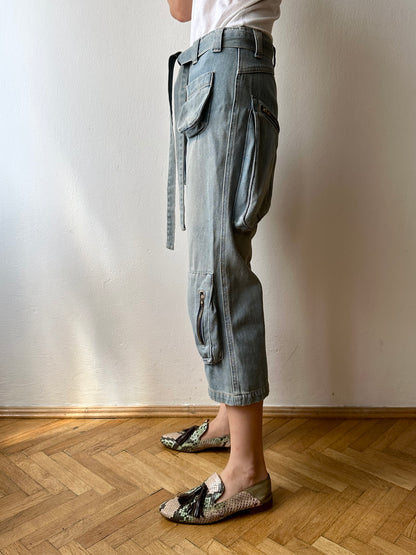 90s denim cropped pants W28