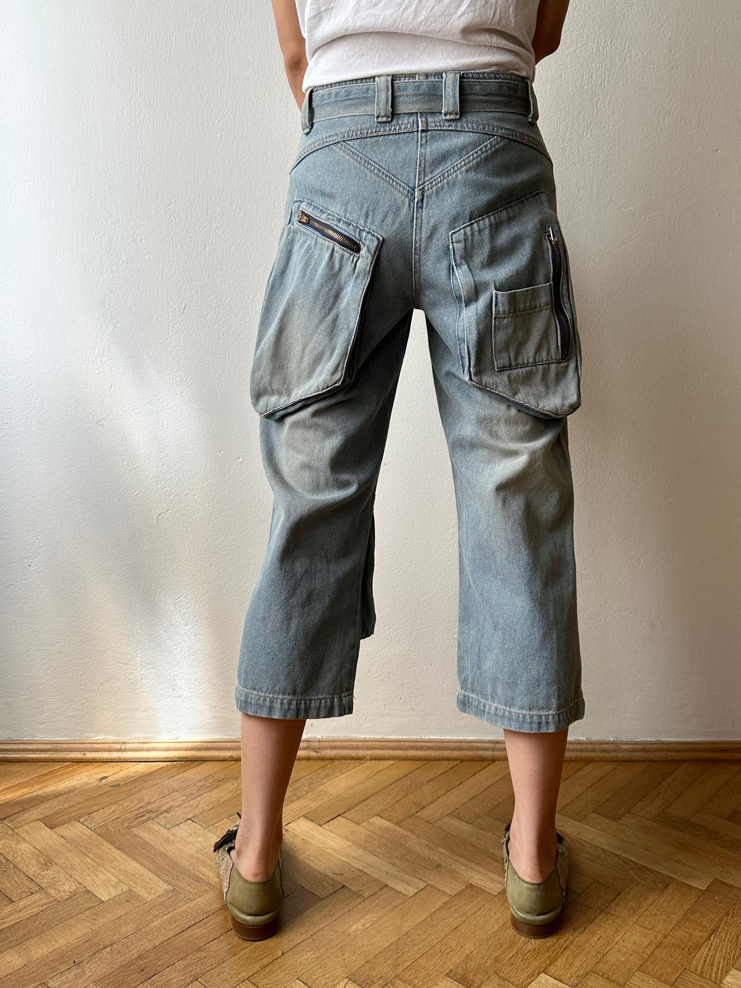 90s denim cropped pants W28