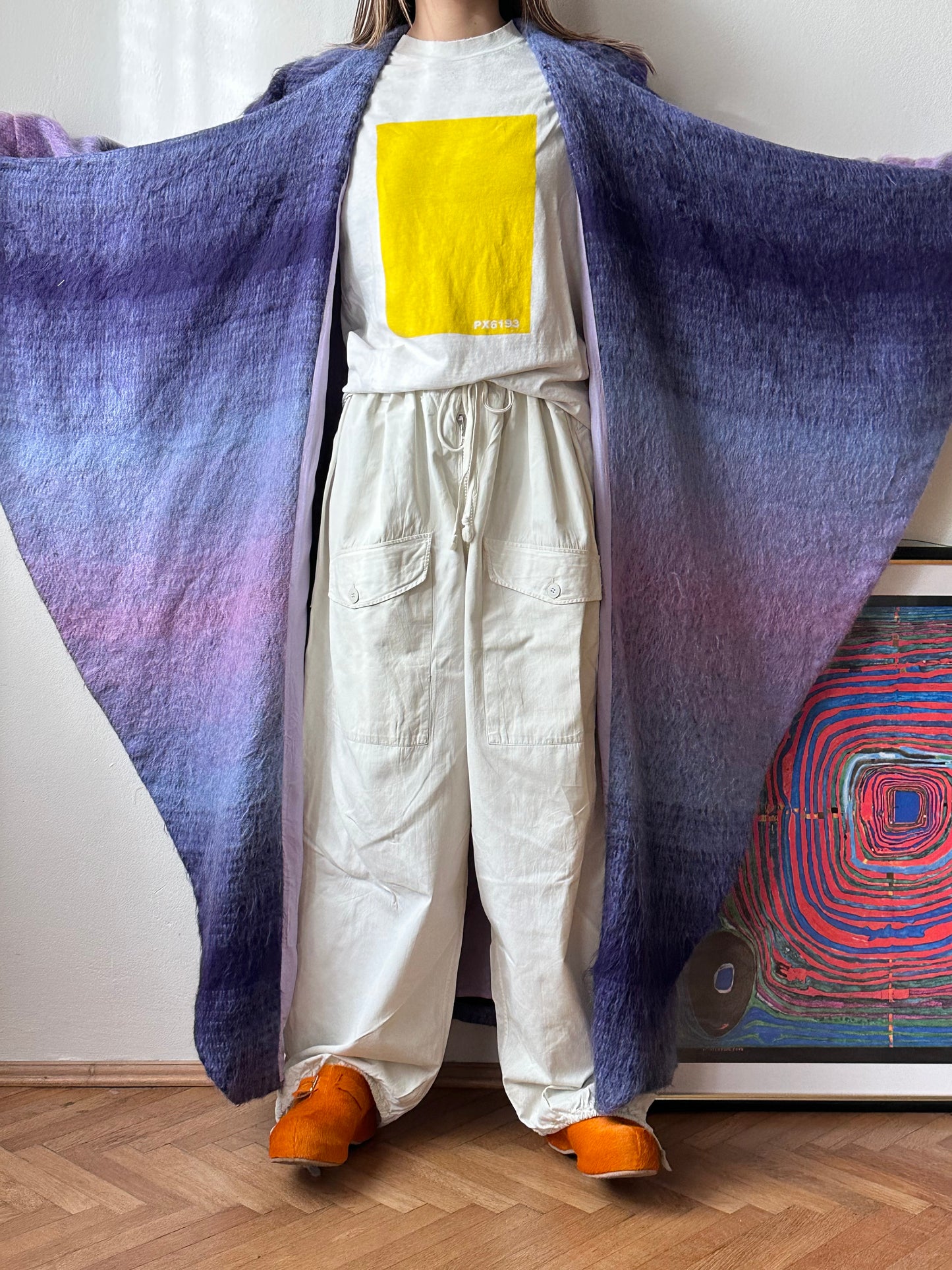 Christian Llinares mohair mixed robe