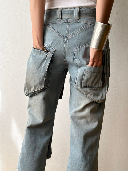 90s denim cropped pants W28