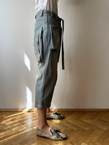 90s denim cropped pants W28