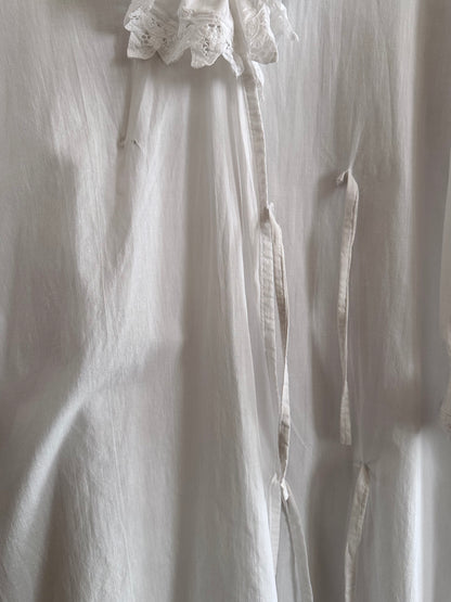 Vintage battenburg lace frill gown