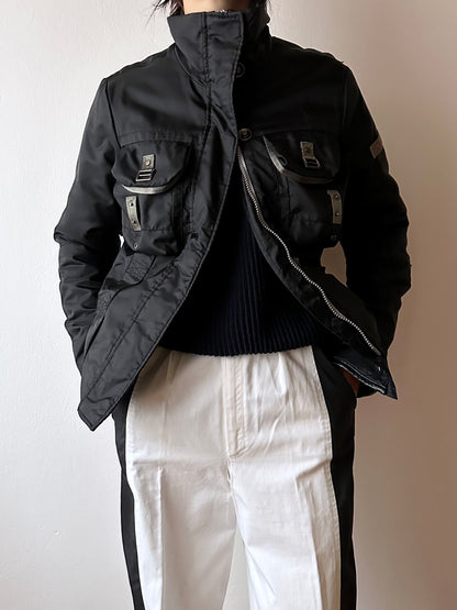 cyber black nylon jacket