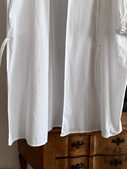 Vintage battenburg lace frill gown