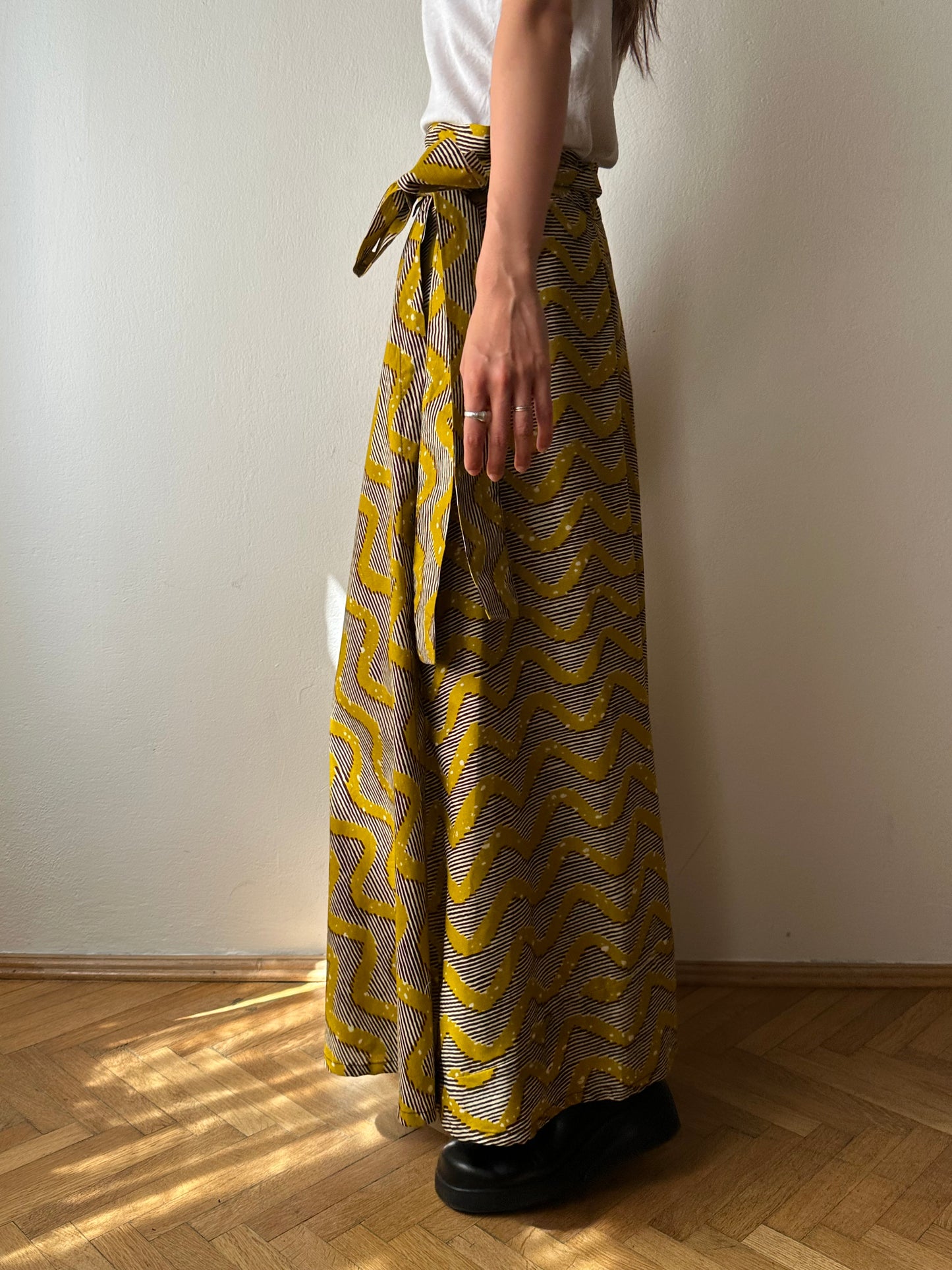 Deadstock african batik wrap skirt