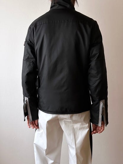 cyber black nylon jacket