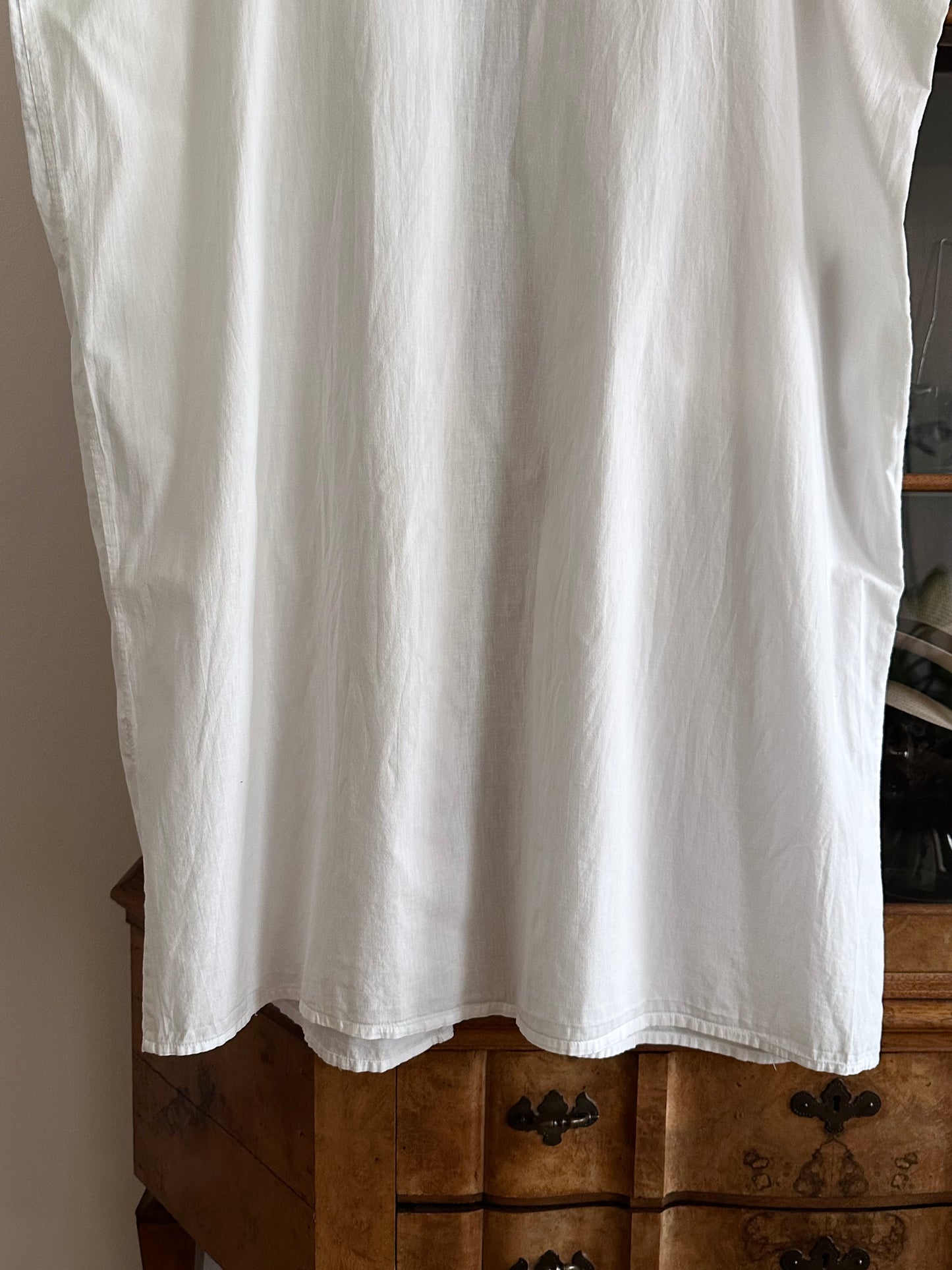 Vintage battenburg lace frill gown