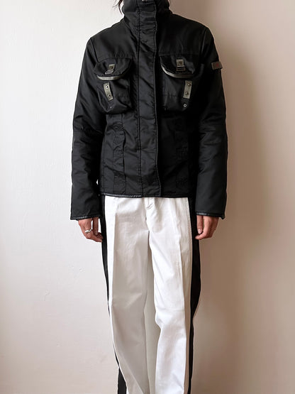cyber black nylon jacket