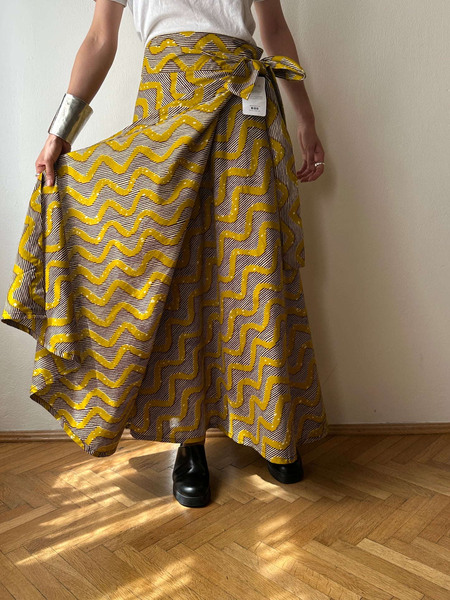 Deadstock african batik wrap skirt