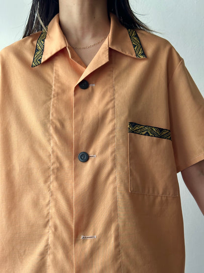 80s deadstock pyjama shirt & shorts