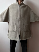 60s-70s Wool reversible poncho