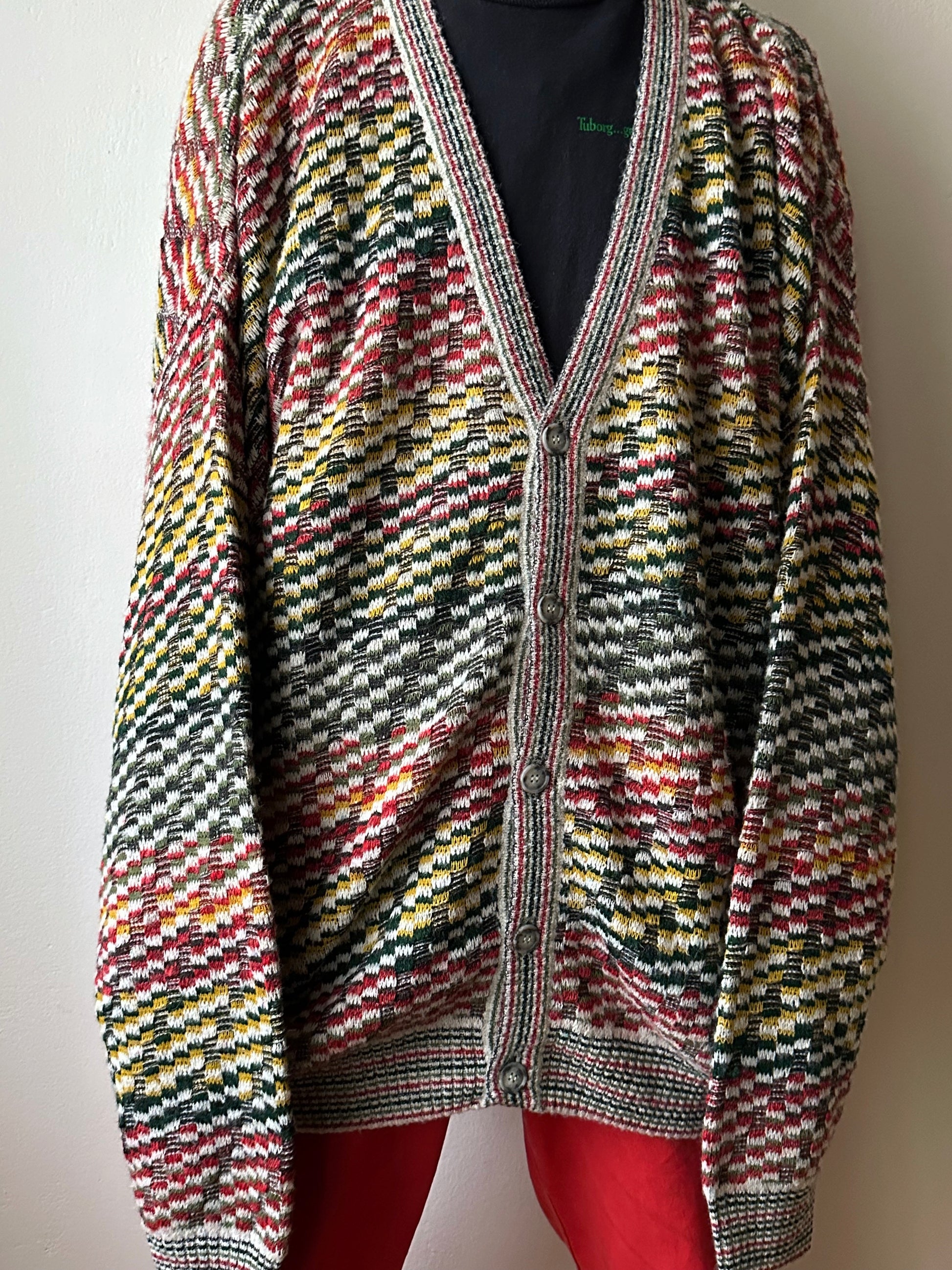 90's Missoni Sport ミッソーニ Cardigan カーディガン 90年代 Made in Italy Toto Praha Vintage clothing shop Antique shop プラハ 古着屋 ヴィンテージ アンティークショップ ユーロ古着 ヨーロッパ古着 古着卸