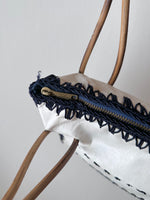 French leather rattan hand bag