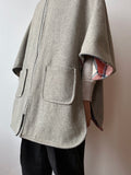 60s-70s Wool reversible poncho