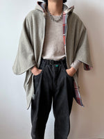 60s-70s Wool reversible poncho