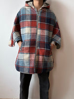 60s-70s Wool reversible poncho