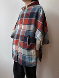 60s-70s Wool reversible poncho