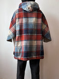 60s-70s Wool reversible poncho