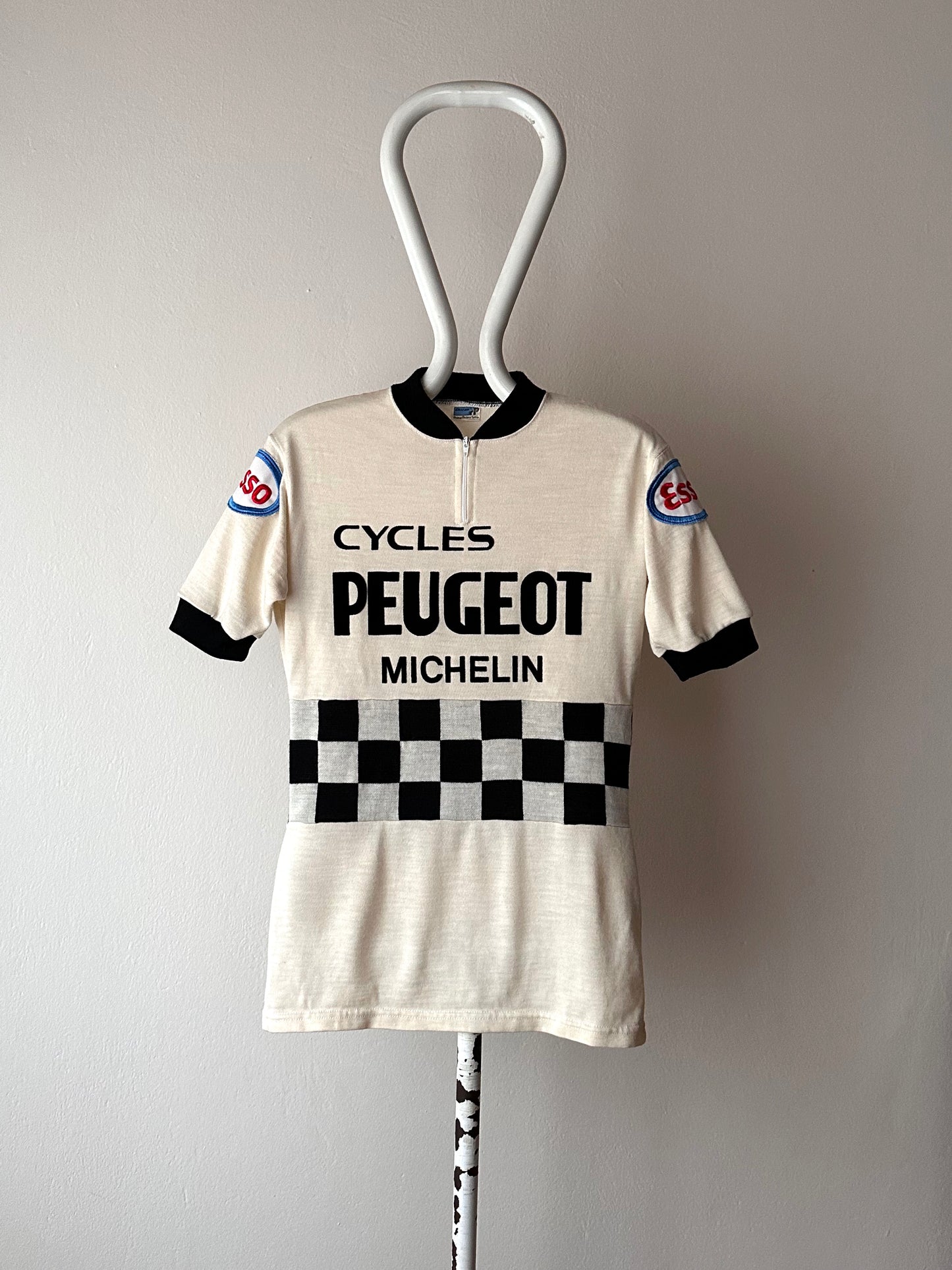 70s Peugeot Cycling Jersey Shirt 70's 70年代 Vintage ヴィンテージ プジョー サイクリング シャツ ジャージー Toto Praha プラハ 古着屋 古着 ユーロ古着 ヨーロッパ古着 フレンチヴィンテージ France 