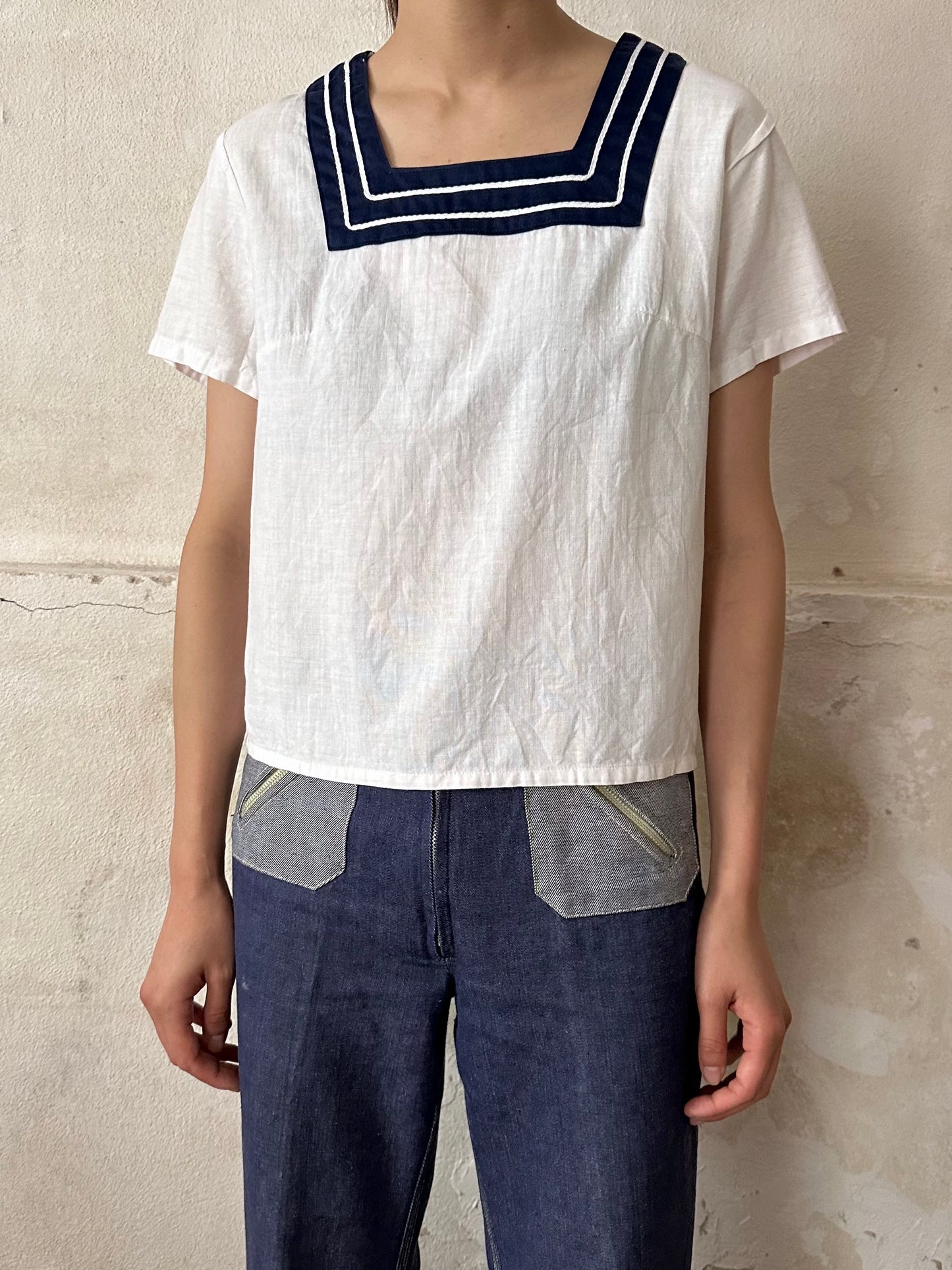 old cotton sailor top