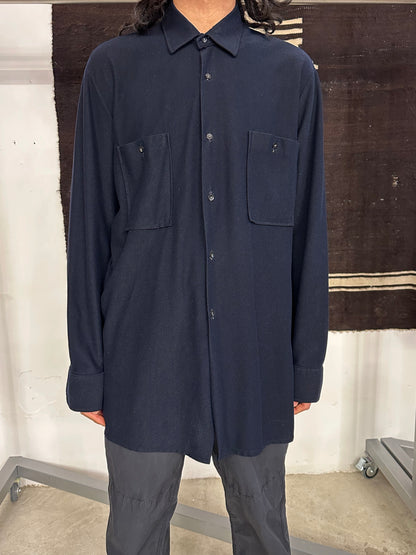 70s Black Wool/Nylon shirt