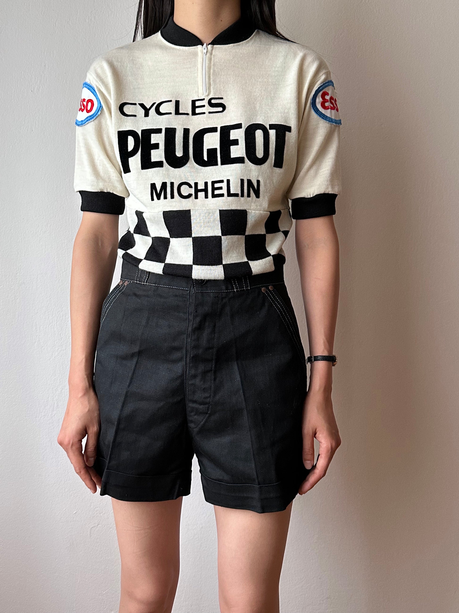 70s Peugeot Cycling Jersey Shirt 70's 70年代 Vintage ヴィンテージ プジョー サイクリング シャツ ジャージー Toto Praha プラハ 古着屋 古着 ユーロ古着 ヨーロッパ古着 フレンチヴィンテージ France 