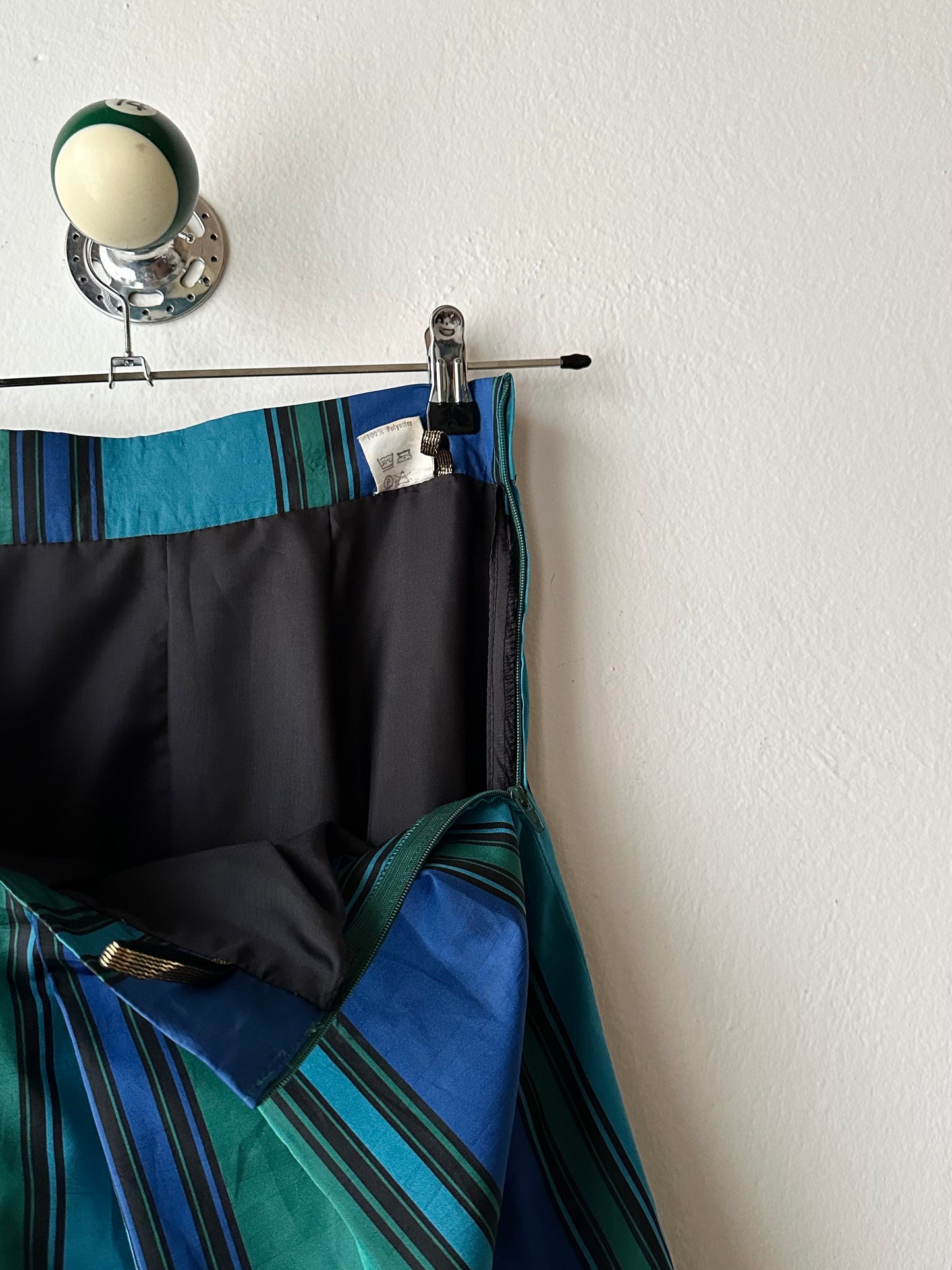 1980s striped tiered skirt